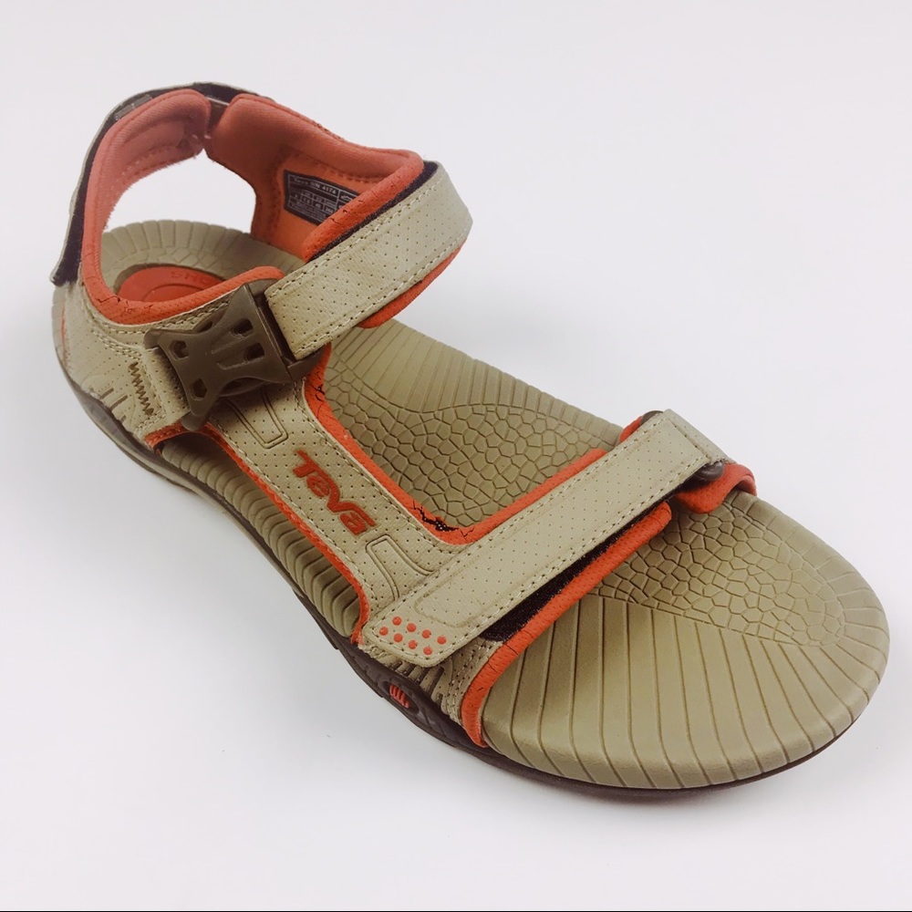 Teva Hurricane Active Sandals 9 in Tan & Coral